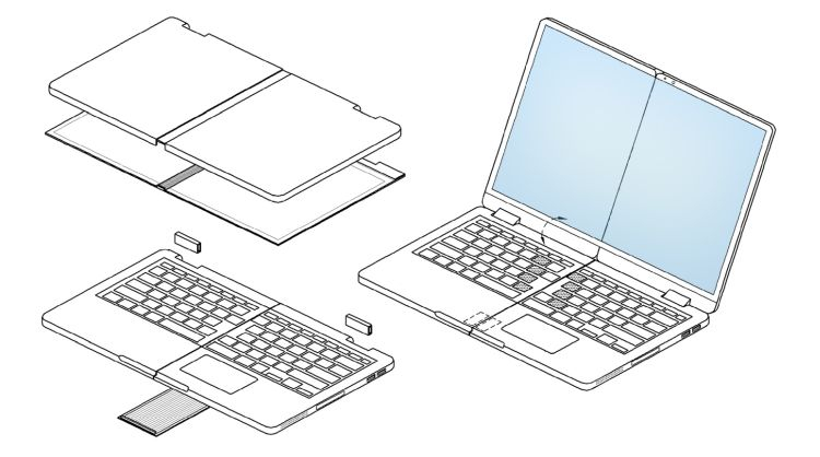 Samsung придумала ноутбук, который можно сложить вчетверо