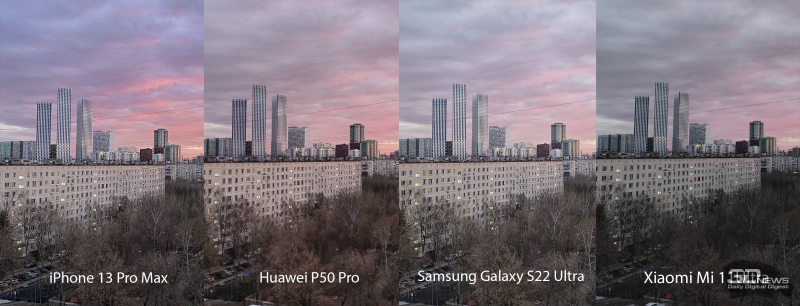Сравнительный тест камер флагманских смартфонов (2022): Apple iPhone 13 Pro Max, Huawei P50 Pro, Samsung Galaxy S22 Ultra, Xiaomi Mi 11 Ultra
