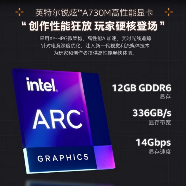 Китайская Machenike анонсировала первый в мире игровой ноутбук с видеокартой Intel Arc A730M