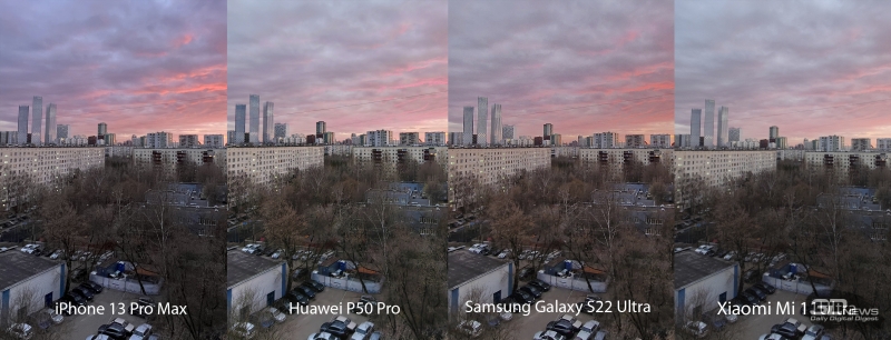 Сравнительный тест камер флагманских смартфонов (2022): Apple iPhone 13 Pro Max, Huawei P50 Pro, Samsung Galaxy S22 Ultra, Xiaomi Mi 11 Ultra