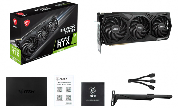 MSI выпустила полностью чёрную GeForce RTX 3090 Ti Black Trio без RGB-подсветки