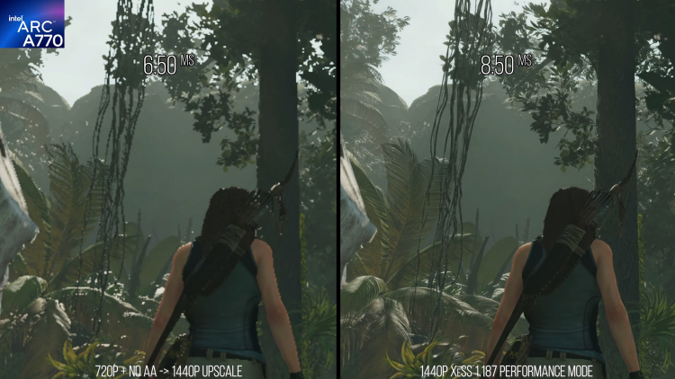 Технологию масштабирования Intel XeSS проверили в Shadow of the Tomb Raider: сравнимо с NVIDIA DLSS 2.3