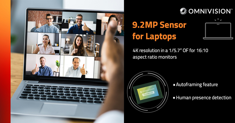 Omnivision представила датчик изображений 4K для камер ноутбуков