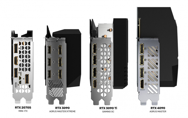 Gigabyte сравнила гигантскую GeForce RTX 4090 Aorus Master с нормальными и компактными видеокартами