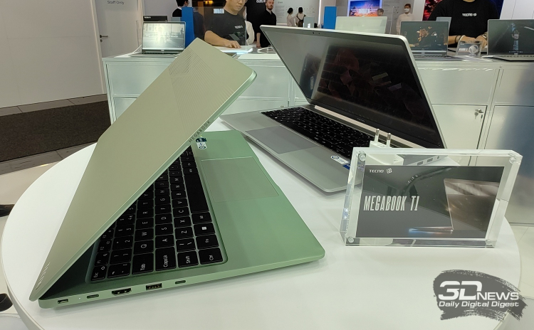 TECNO представила на IFA 2022 свой первый ноутбук MEGABOOK T1 и не только