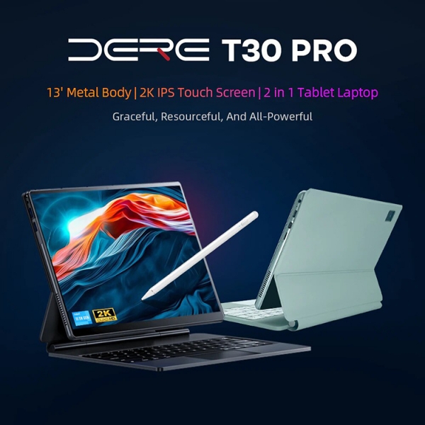 Ноутбук-трансформер DERE T30 PRO с клавиатурой Magic предлагается на распродаже 11.11 со скидкой более 7,5 тыс. рублей