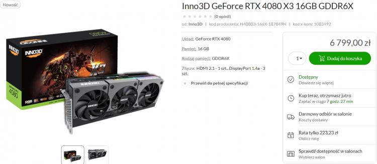 Видеокарты GeForce RTX 4080 уже продаются в Европе дешевле рекомендованной цены