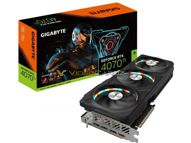 Видеокарты Gigabyte GeForce RTX 4070 Ti в исполнениях Aero, Eagle, Gaming и Aorus показались на изображениях