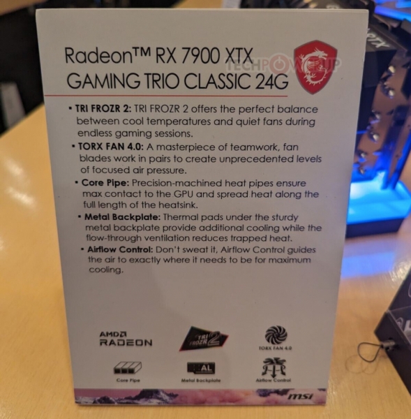 MSI показала Radeon RX 7900 XTX в исполнении Gaming Trio Classic, но выпускать её пока не будет