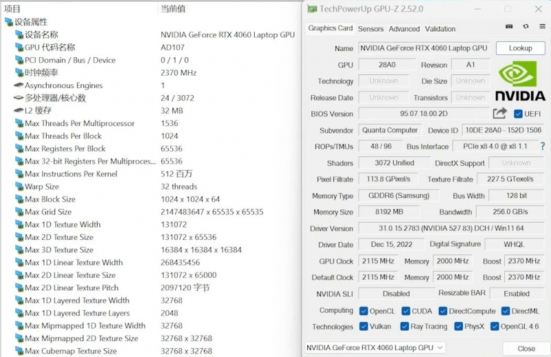 Первый обзор мобильной GeForce RTX 4060 — до 20 % быстрее настольной GeForce RTX 3060 в играх