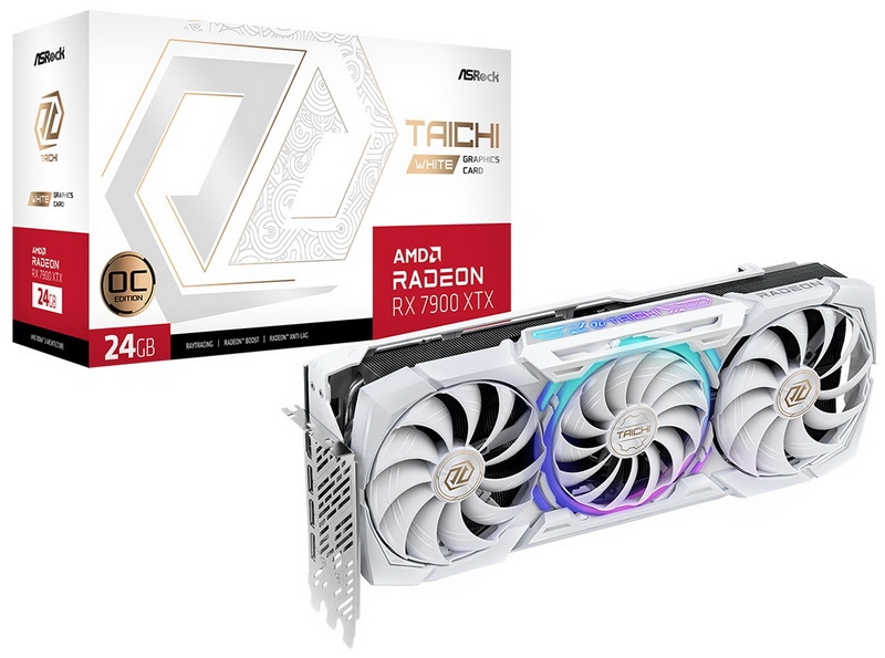 ASRock представила белую флагманскую видеокарту Radeon RX 7900 XTX Taichi White OC