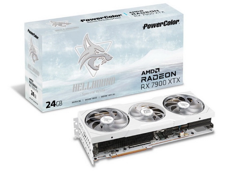 PowerColor представила белоснежную Radeon RX 7900 XTX Hellhound Spectral White — даже текстолит белый