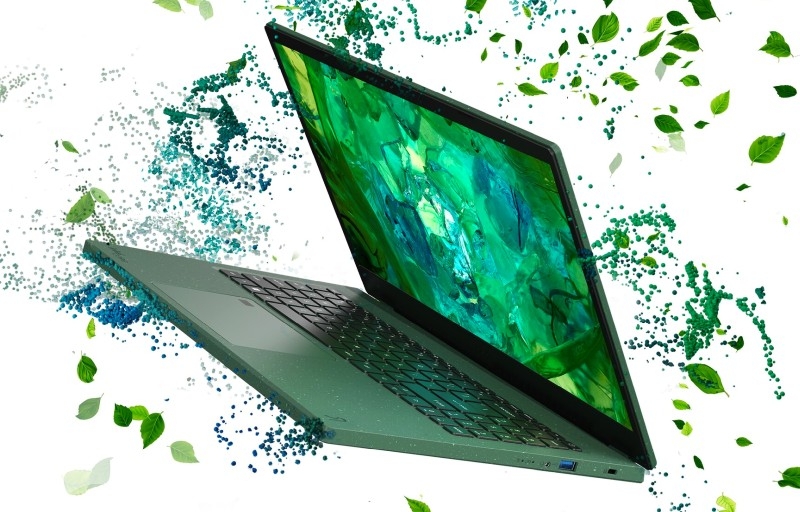 Acer представила экологичный ноутбук Aspire Vero 15 — в нём 30–40 % переработанного пластика и упаковка с дополнительной функцией