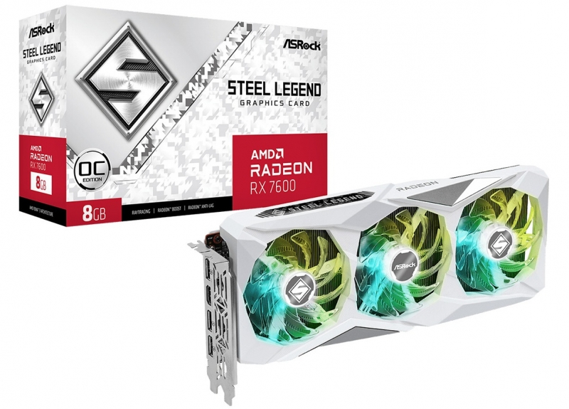 ASRock выпустила видеокарты Radeon RX 7600 Phantom Gaming, Steel Legend и Challenger — все с заводским разгоном GPU