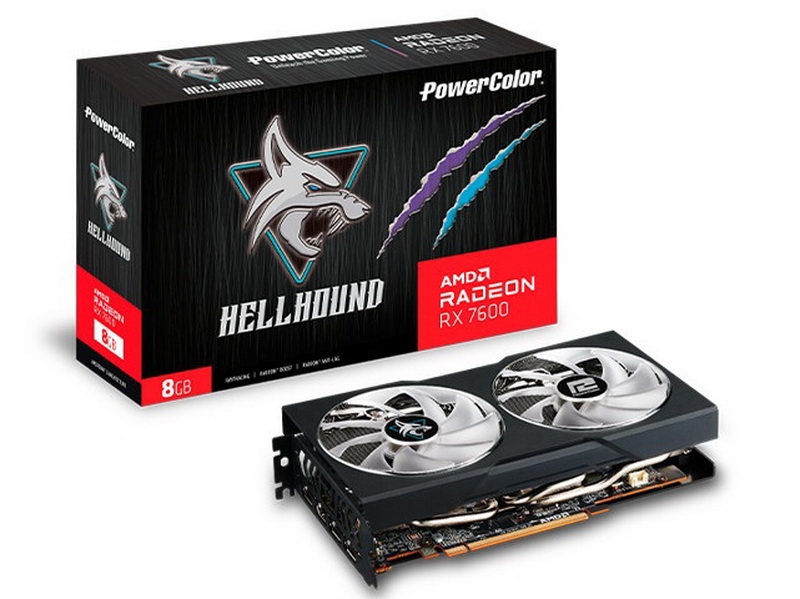 PowerColor представила видеокарты Radeon RX 7600 Hellhound и Fighter