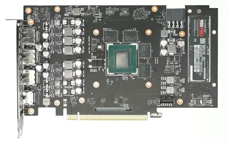 ASUS показала видеокарту GeForce RTX 4060 Ti с размещённым на ней M.2 SSD
