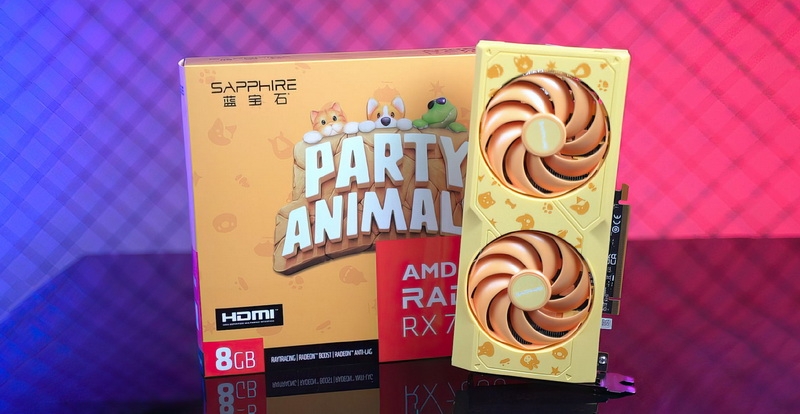 Sapphire представила яркую видеокарту Radeon RX 7600 в стиле игры Party Animals