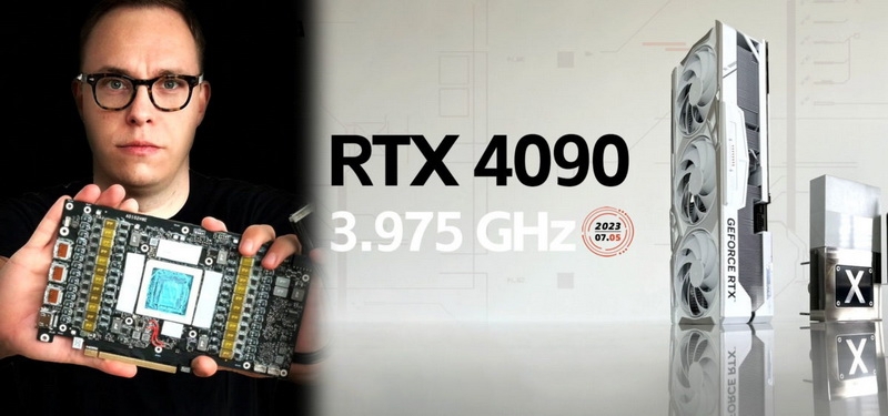 GeForce RTX 4090 разогнали до 3975 МГц — энергопотребление перевалило за 1,1 кВт