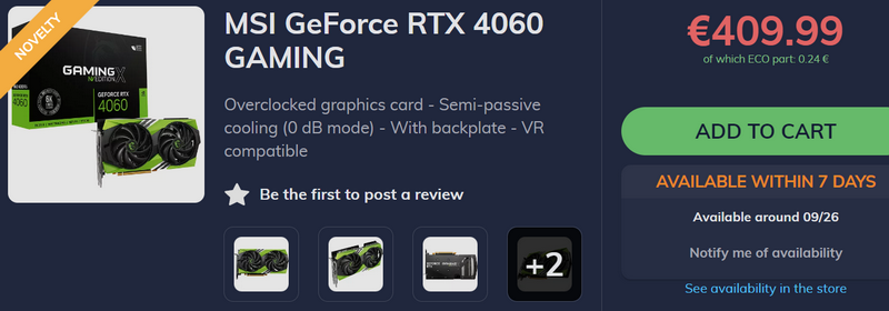MSI официально представила особенную видеокарту GeForce RTX 4060 Gaming X NV Edition