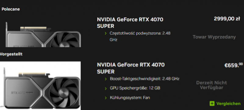GeForce RTX 4070 Super уже предлагается до 5 % дешевле рекомендованной цены — со старта продаж прошли сутки 