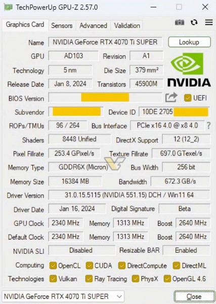 GeForce RTX 4070 Ti Super оказалась на 15 % медленнее RTX 4080 в тестах 3DMark 