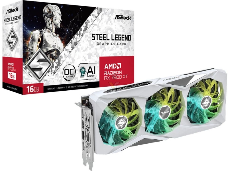 ASRock представила Radeon RX 7600 XT Steel Legend и RX 7600 XT Challenger — обе с заводским разгоном 