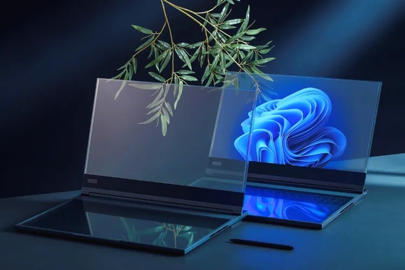 Прозрачный ноутбук Lenovo снова показался на изображении — его представят в конце февраля на MWC 2024 