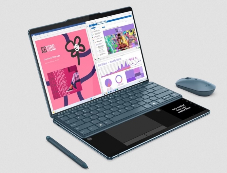 Lenovo представила ноутбук-трансформер Yoga Book 9 с двумя OLED-дисплеями 